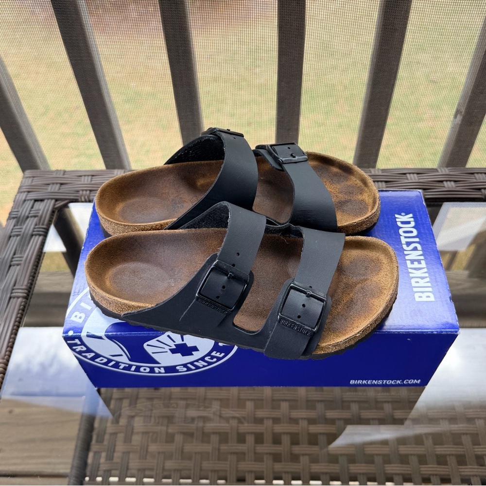 Birkenstock Arizona Black Two-Buckle Sandals Size 36 (5.5) Regular - Picture 3 of 7